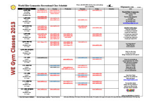 Schedule 2013 Recreational Oct